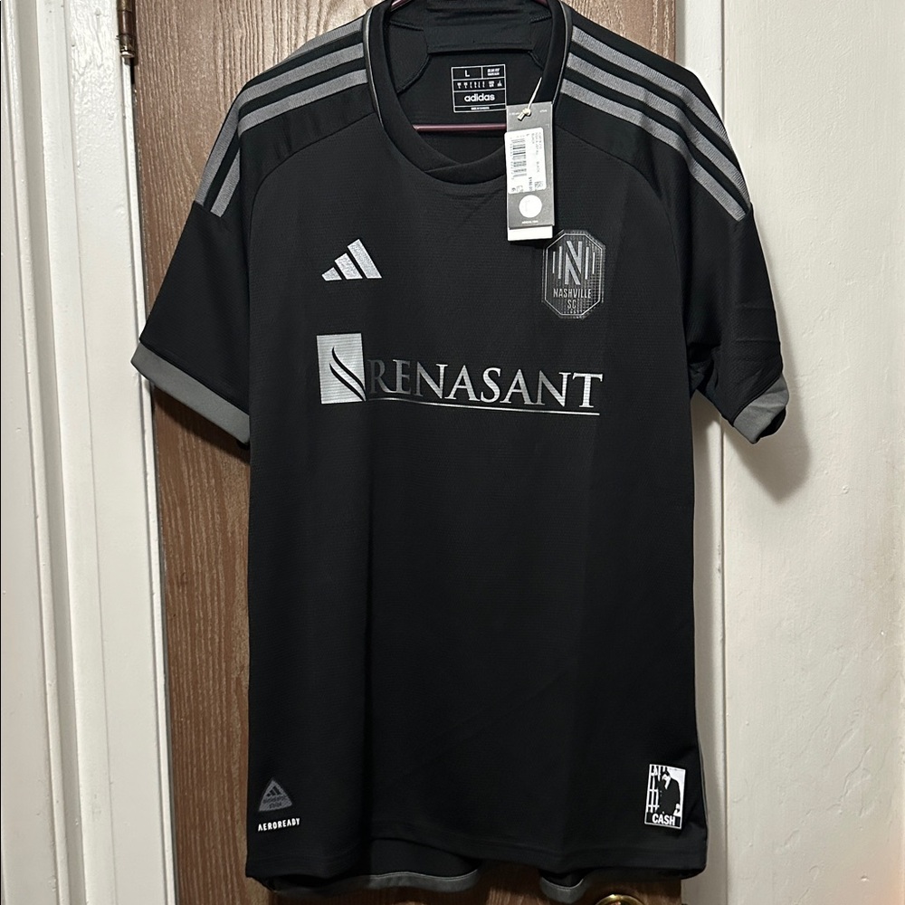 Adidas Authentic 2023-24 Nashville SC Johnny Cash Football Soccer Jersey LG NWT